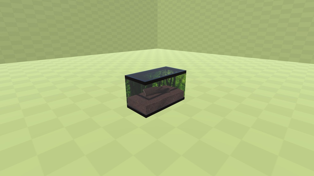 【3Dモデル】自作の水槽【14パーツ】