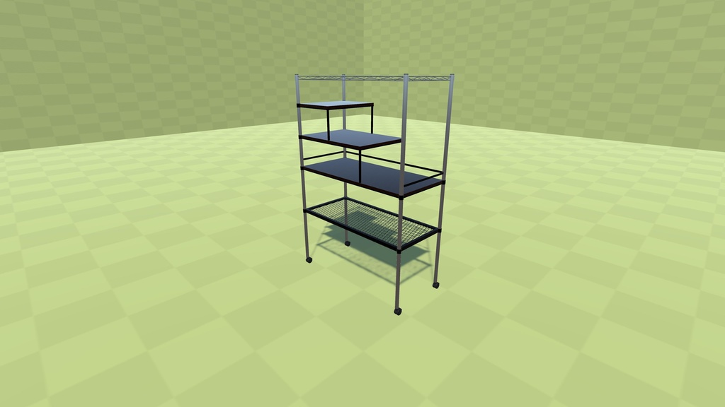 【3Dモデル】スチールラック【9パーツ】