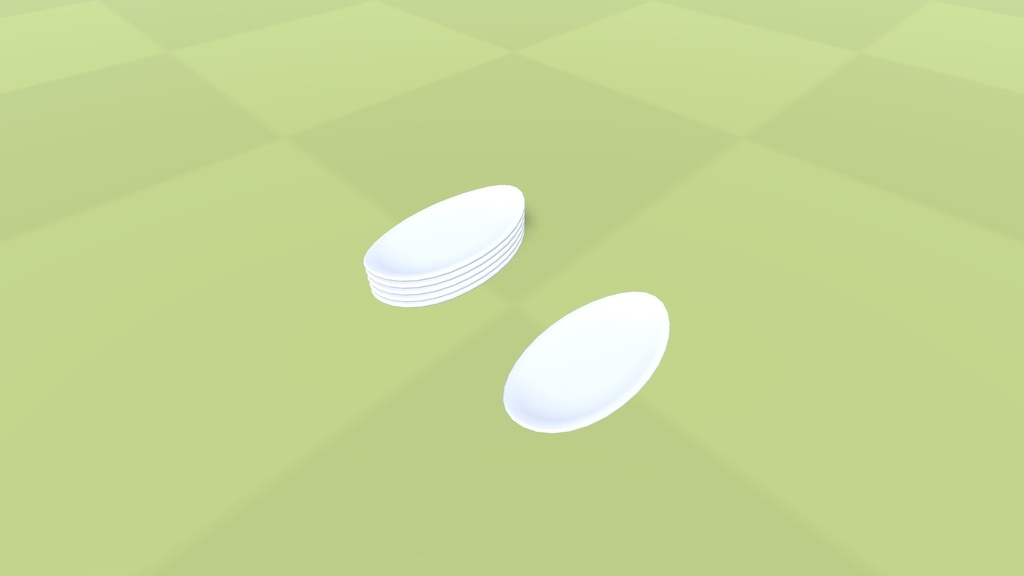 【3Dモデル】中華料理の皿【9パーツ】