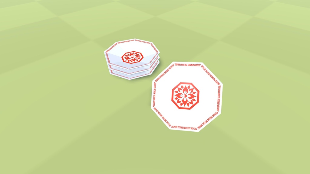 【3Dモデル】中華料理の皿【9パーツ】