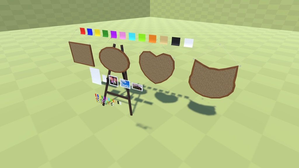 【3Dモデル】コルクボード【15パーツ】