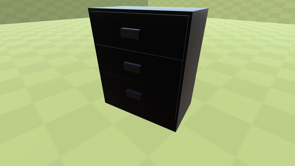 【3Dモデル】普通のタンス【4色】【ギミック付】