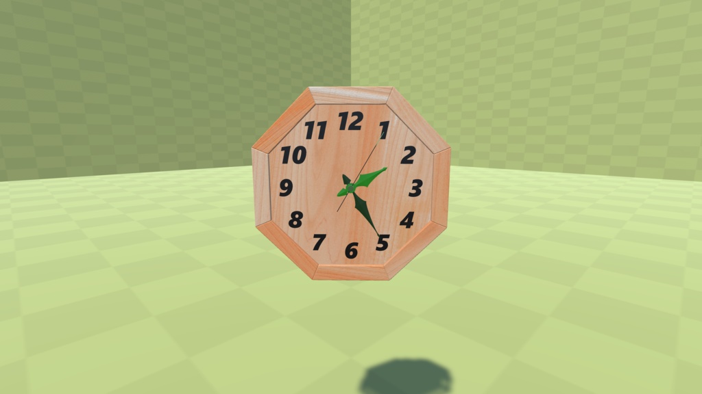 【3Dモデル】アナログ時計【4色】【ギミック付】