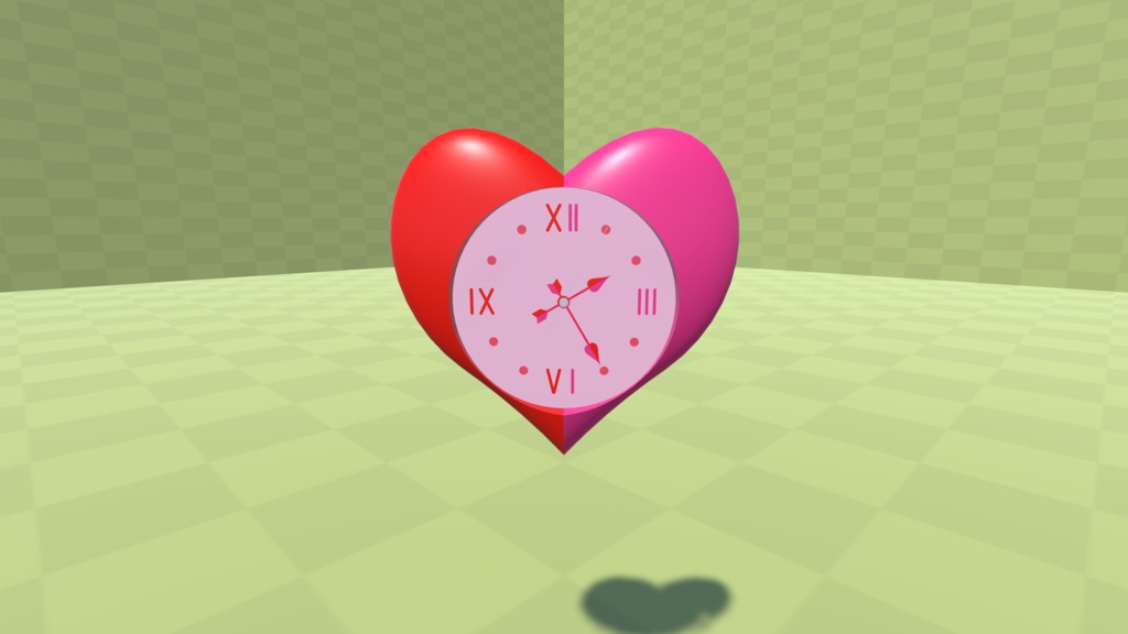 【3Dモデル】アナログ時計【4色】【ギミック付】