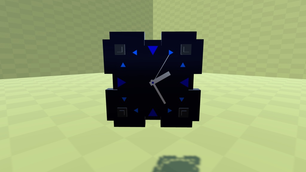 【3Dモデル】アナログ時計【4色】【ギミック付】