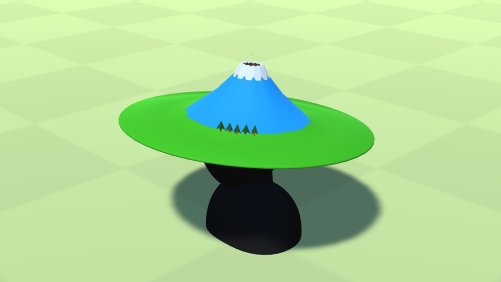 【3Dモデル】山の帽子【アバター用】