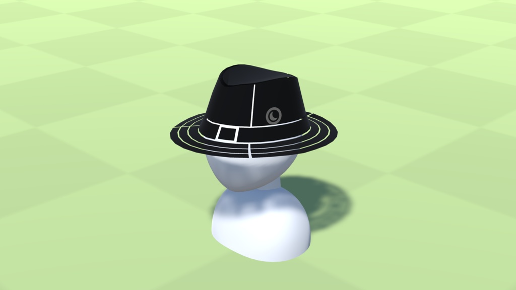 【3Dモデル】液晶の帽子【アバター用】