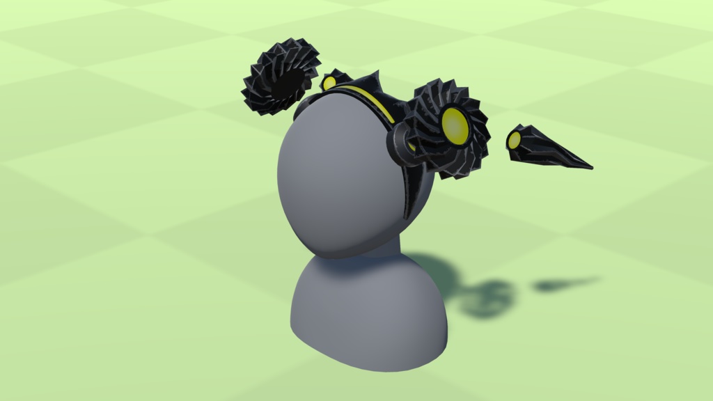 【3Dモデル】回転のカチューシャ【2色】【アバター用】