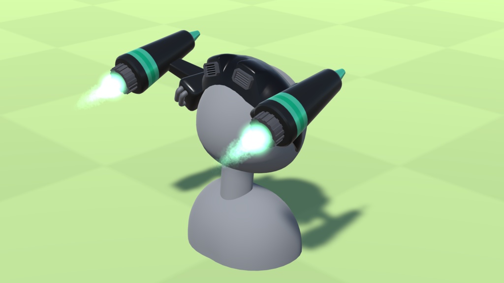 【3Dモデル】砲台のヘイロー【アバター用】【4色】