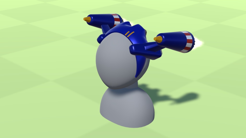 【3Dモデル】砲台のヘイロー【アバター用】【4色】