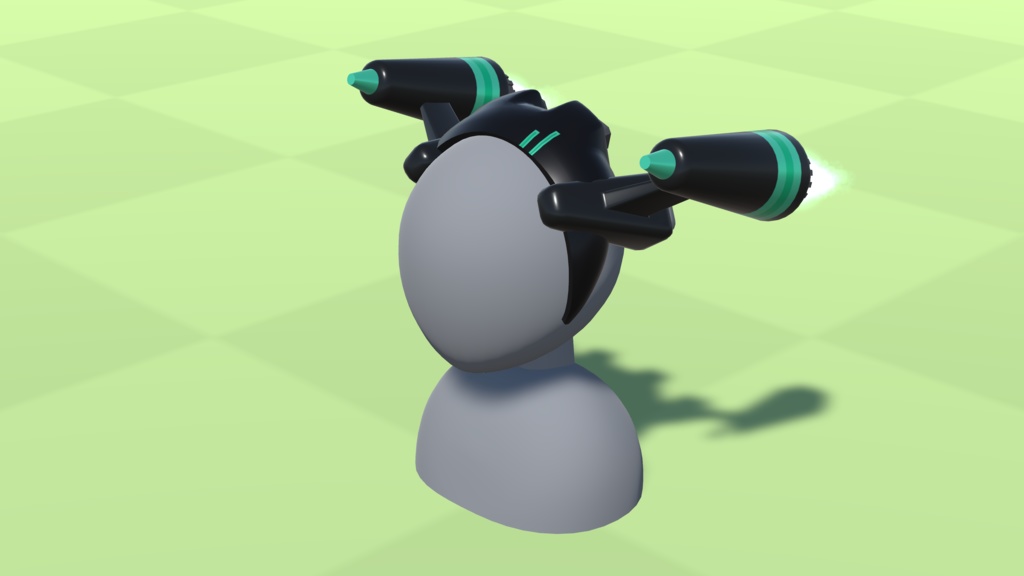 【3Dモデル】砲台のヘイロー【アバター用】【4色】