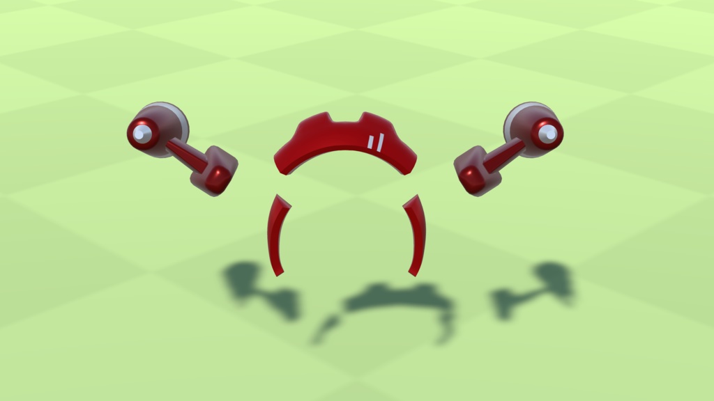 【3Dモデル】砲台のヘイロー【アバター用】【4色】