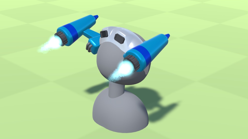 【3Dモデル】砲台のヘイロー【アバター用】【4色】