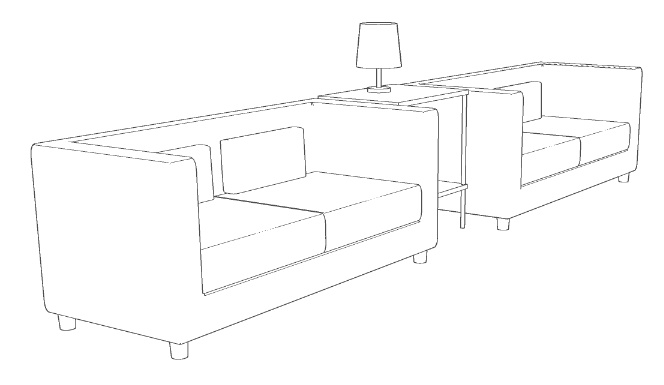 【血界戦線】スティーブンさんの部屋のソファ(2脚)