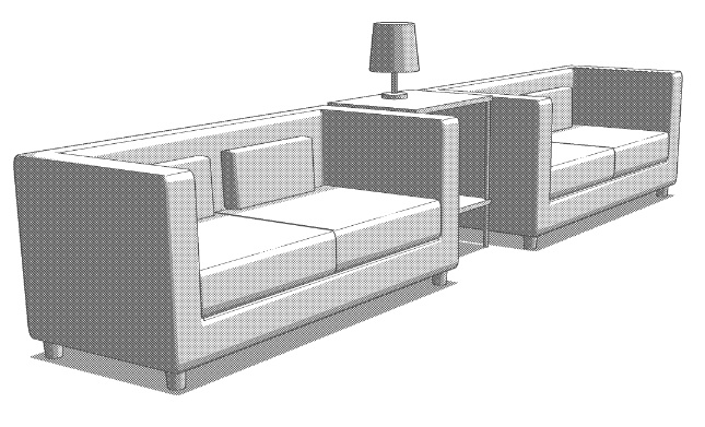 【血界戦線】スティーブンさんの部屋のソファ(2脚)