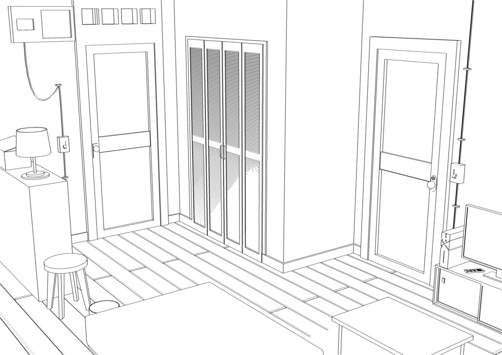 【血界戦線】レオナルドのアパート部屋(爆破前)