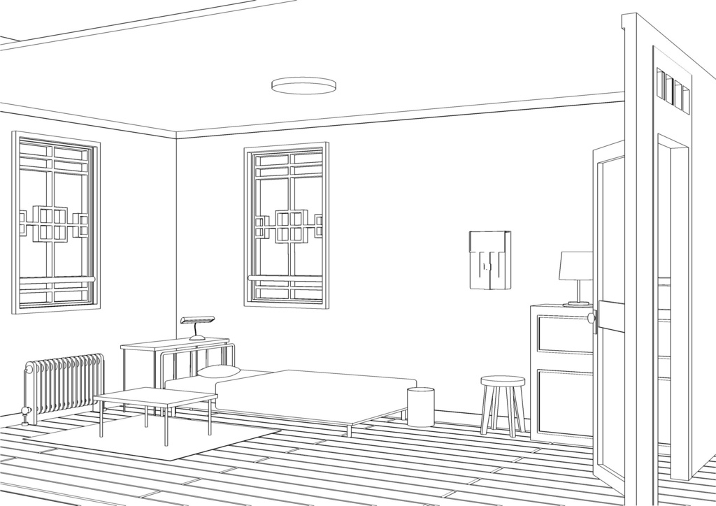 【血界戦線】レオナルドのアパート部屋(爆破前)