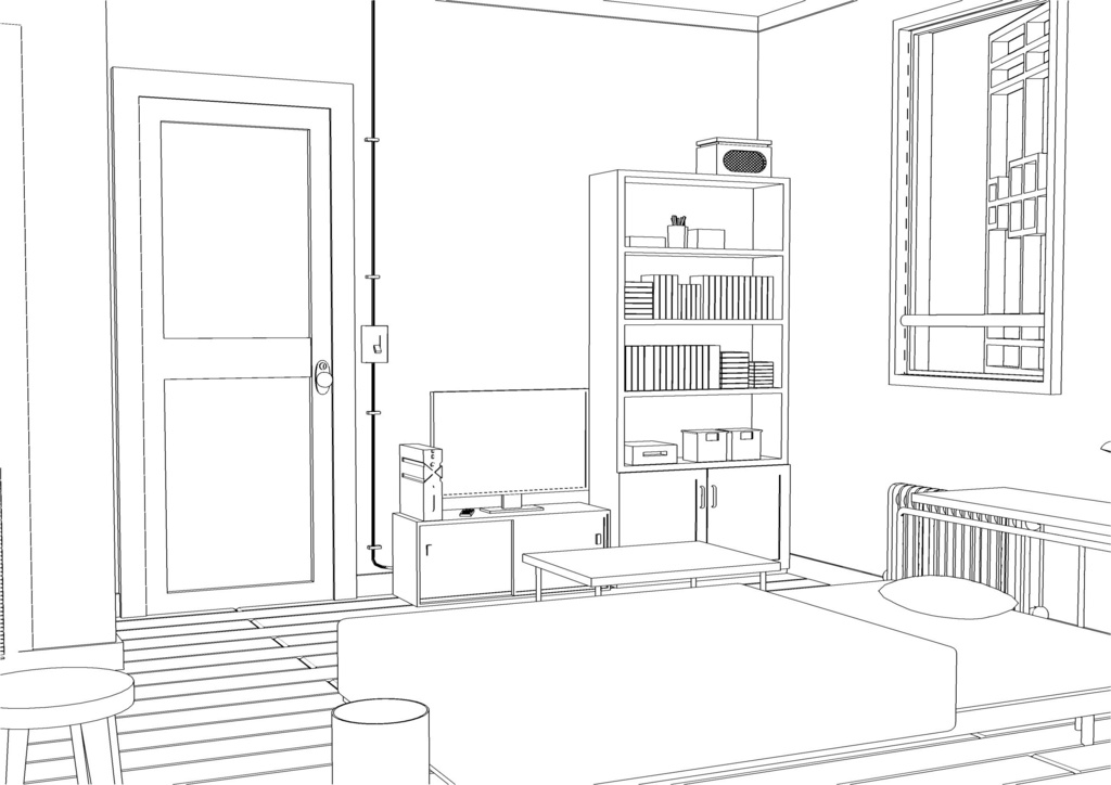 【血界戦線】レオナルドのアパート部屋(爆破前)