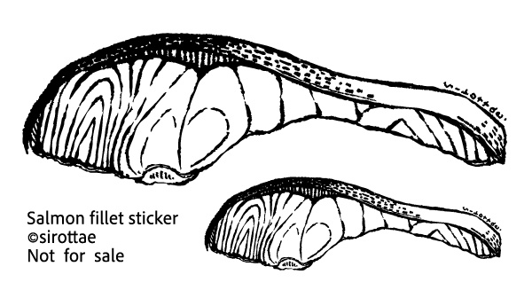 鮭Tシャツ(カラー4種類)
