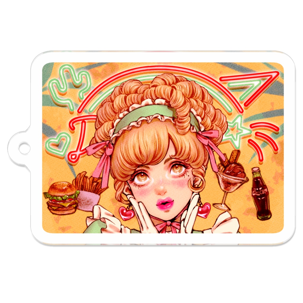 「Cactus diner」アクリルキーホルダー