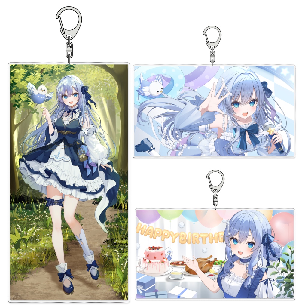 【鳥宗もも】３種セットアクリルキーホルダー