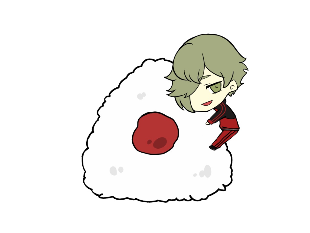 うぐちゃんとうめおにぎり