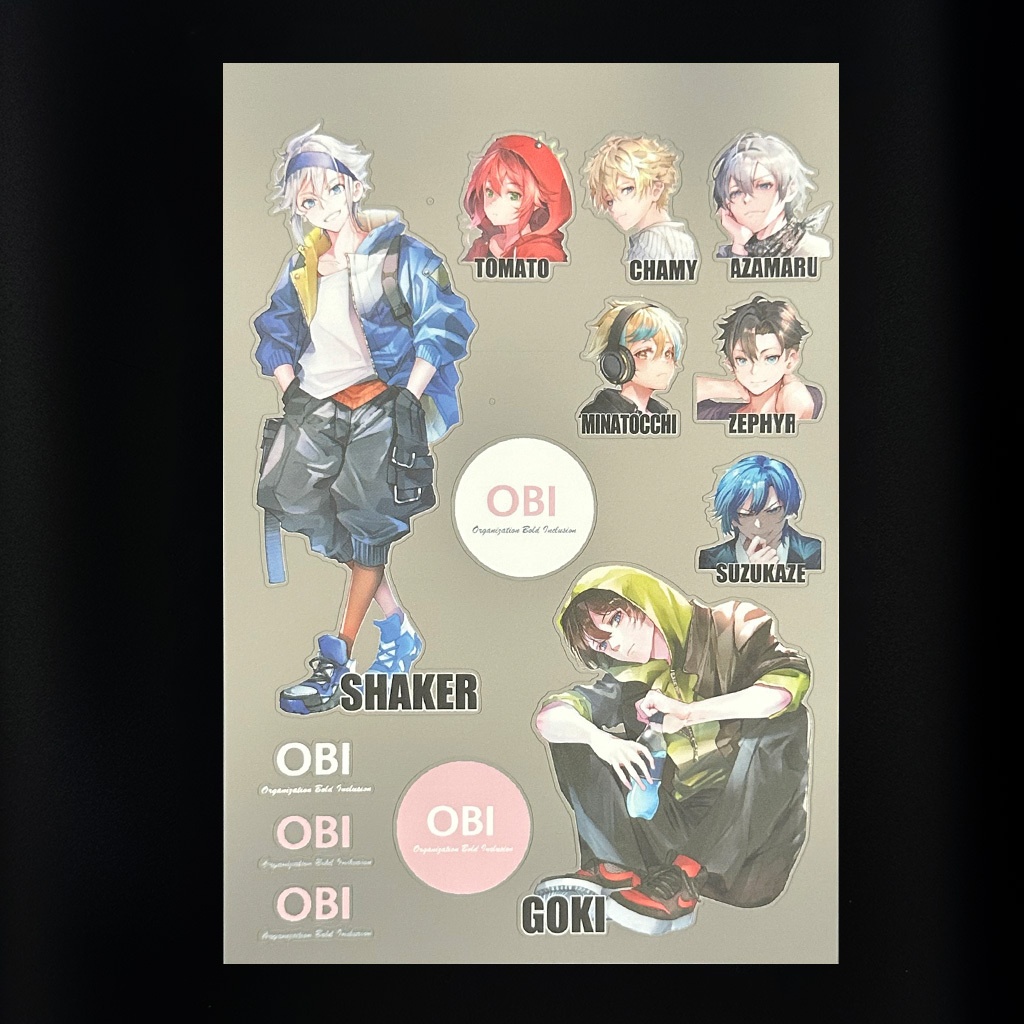 OBI選手シール(A5サイズ):4種類