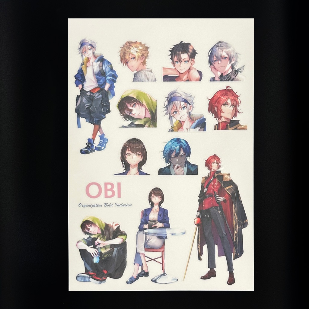 OBI選手シール(A5サイズ):4種類