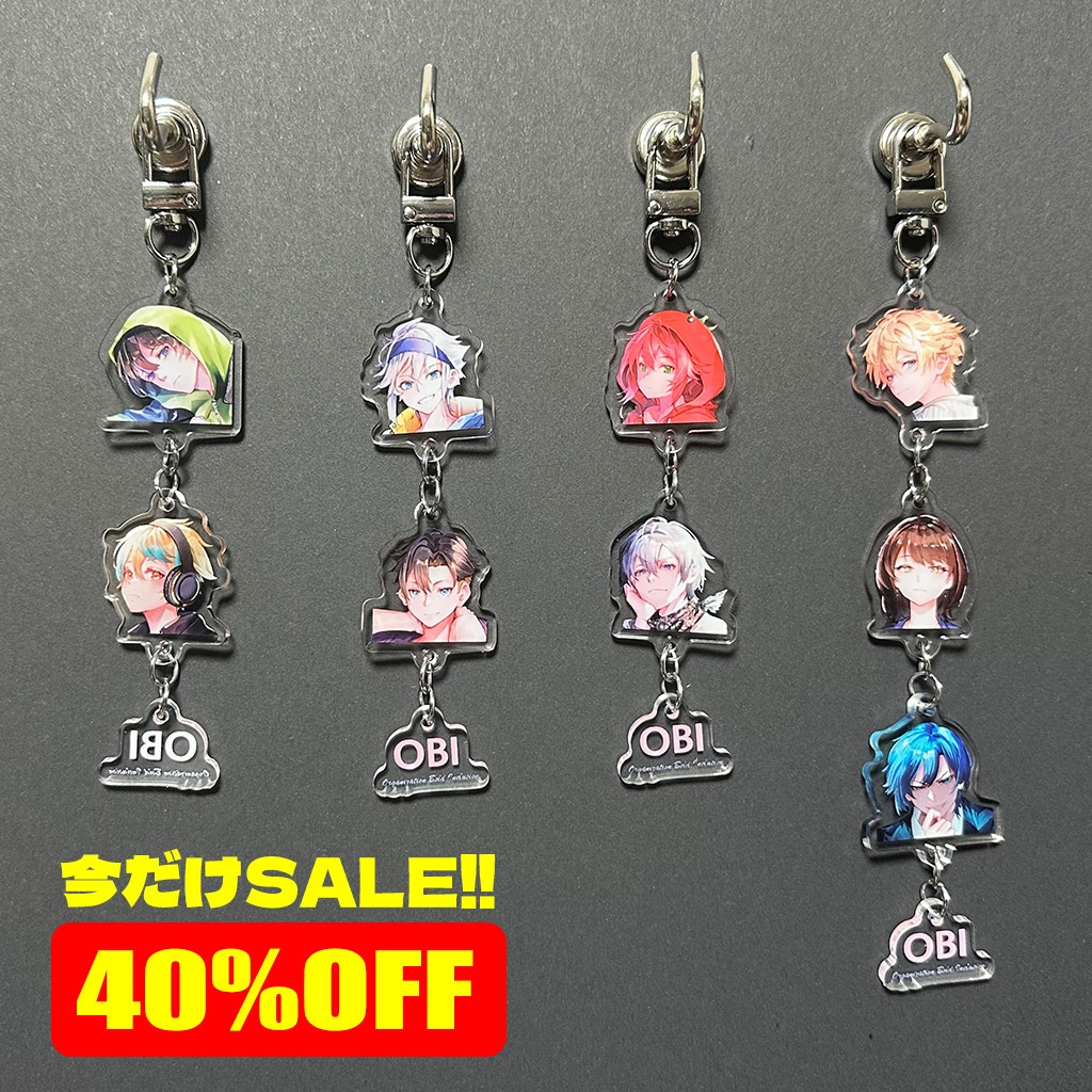 OBI選手3連キーホルダー
