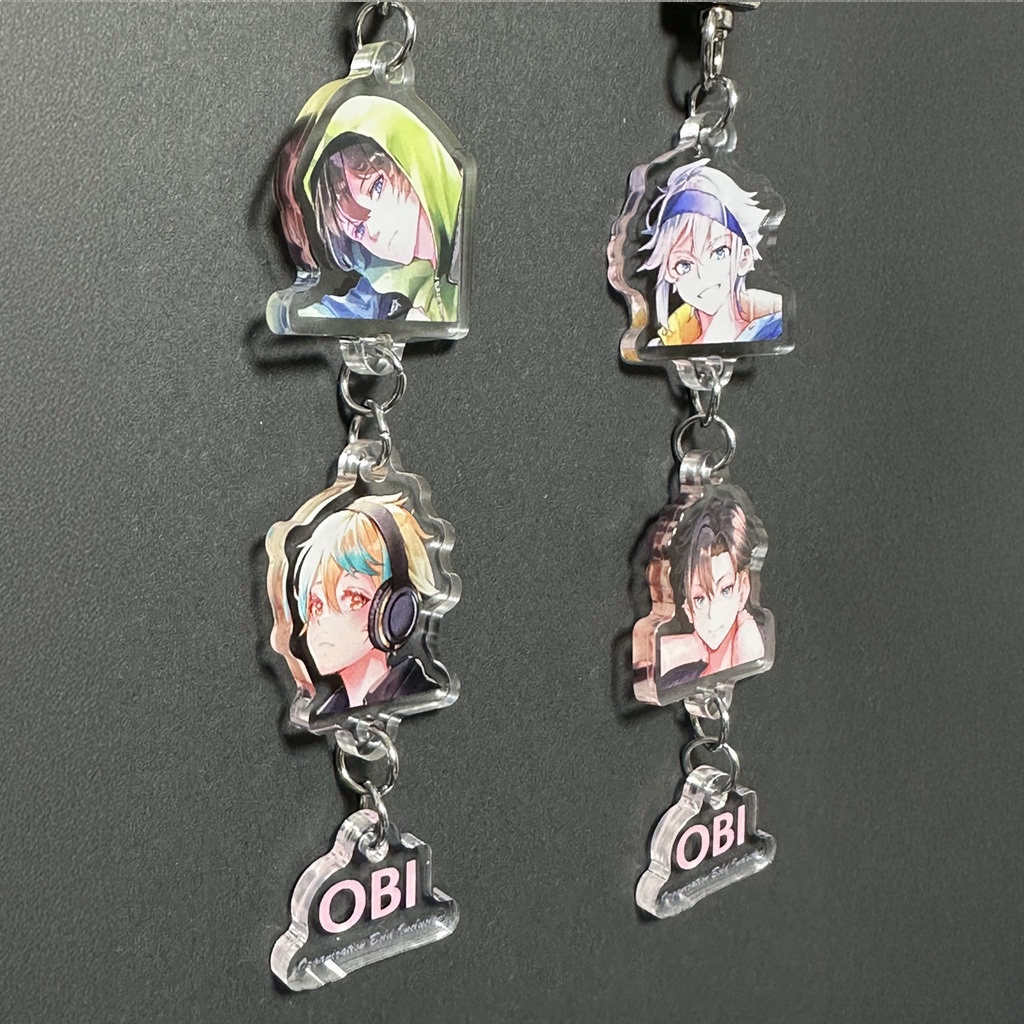 OBI選手3連キーホルダー