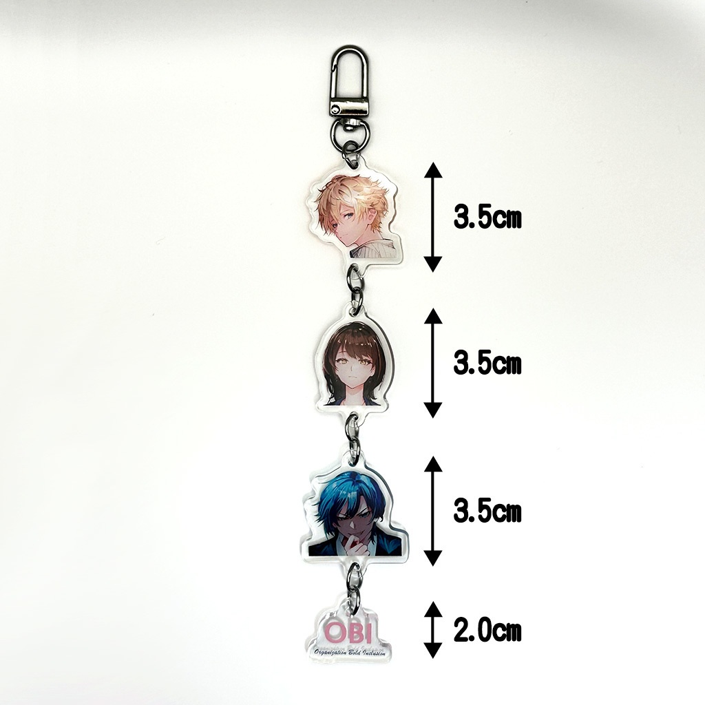 OBI選手3連キーホルダー