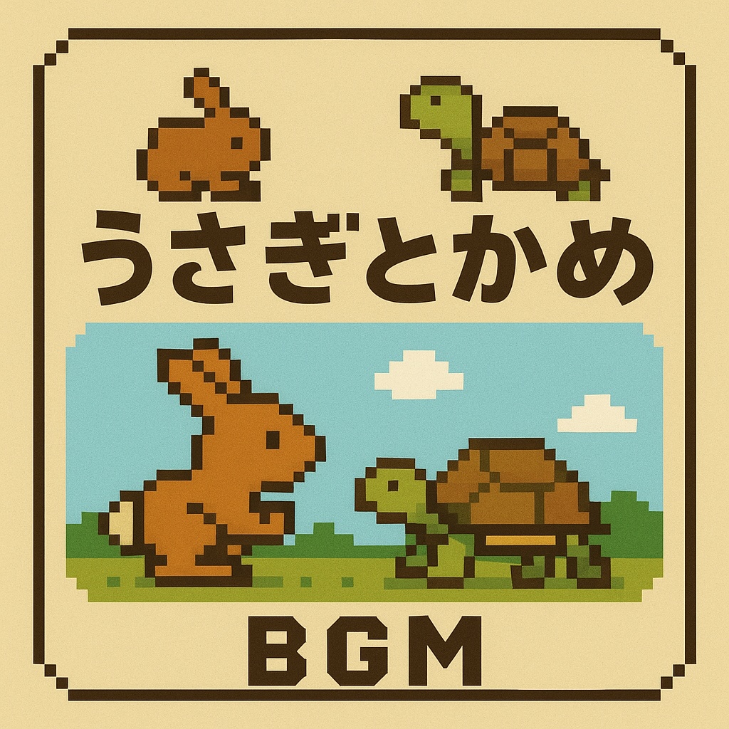 【8bit風】うさぎとかめ チップチューンアレンジBGM