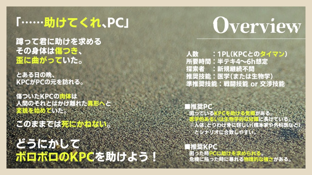 CoC6版シナリオ「湾骨海岸」