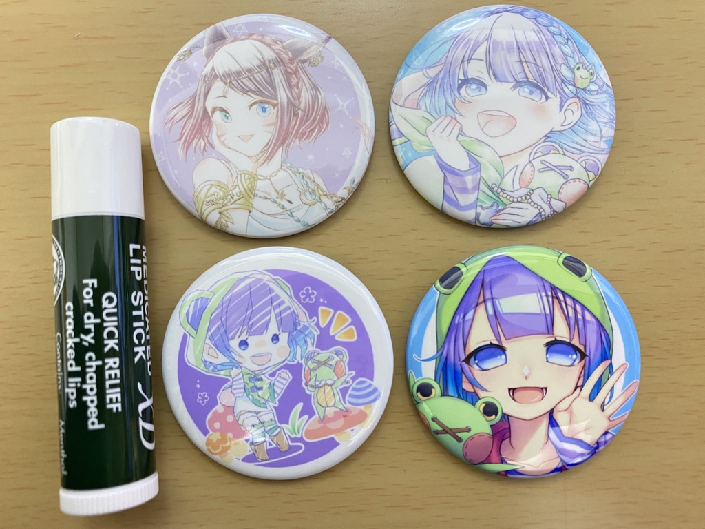 ななゃん、ラーナくん、FF14自キャラ 缶バッチ