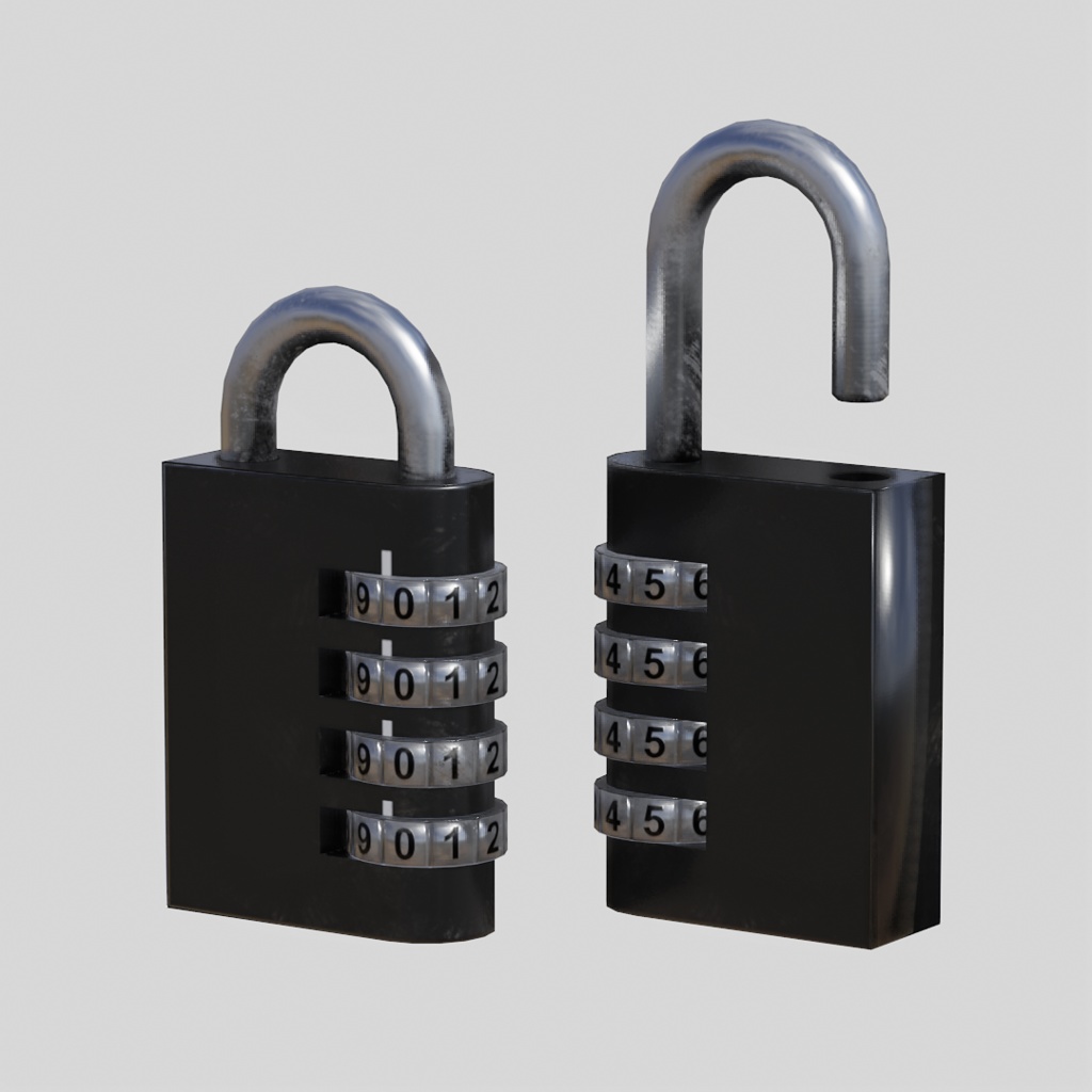 ダイアル式南京錠 鍵 fbx