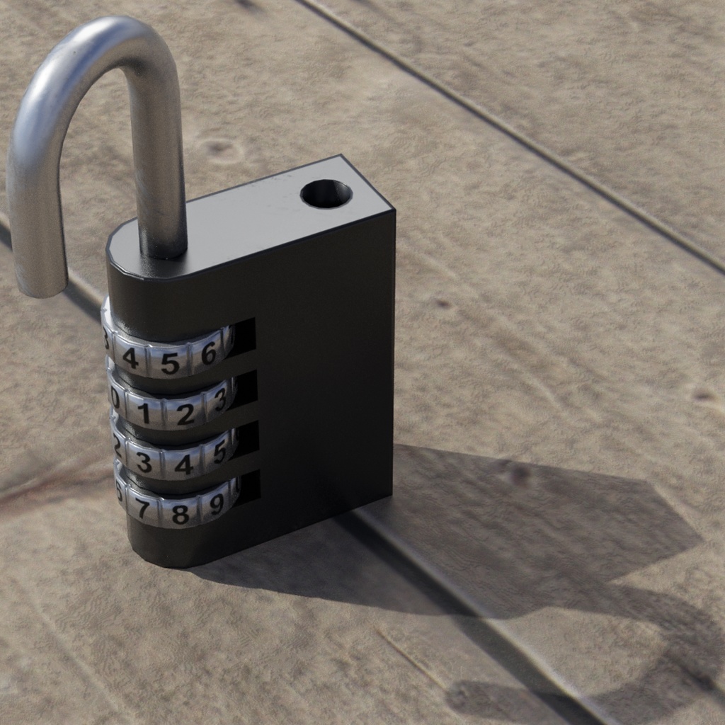 ダイアル式南京錠 鍵 fbx