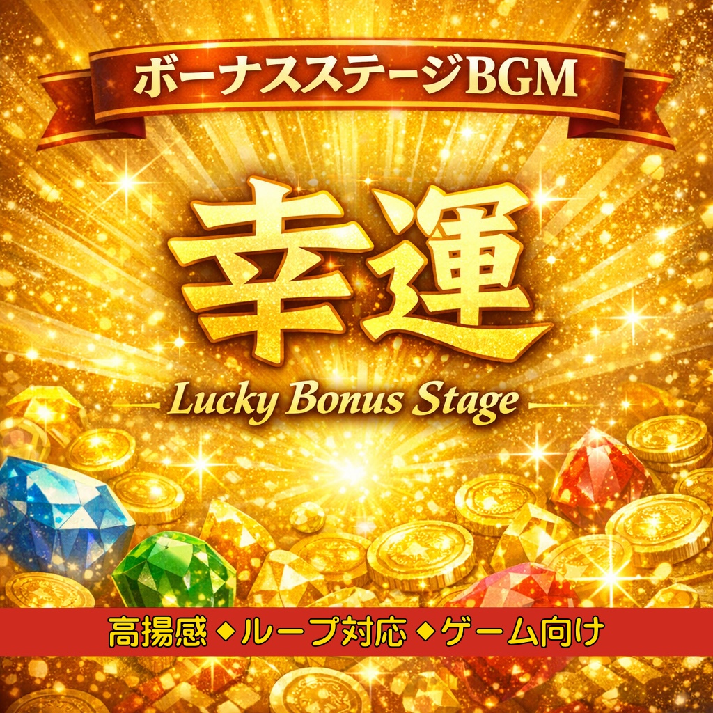 幸運｜ボーナスステージ向けハイテンションBGM【ループ対応／ゲーム・動画用】