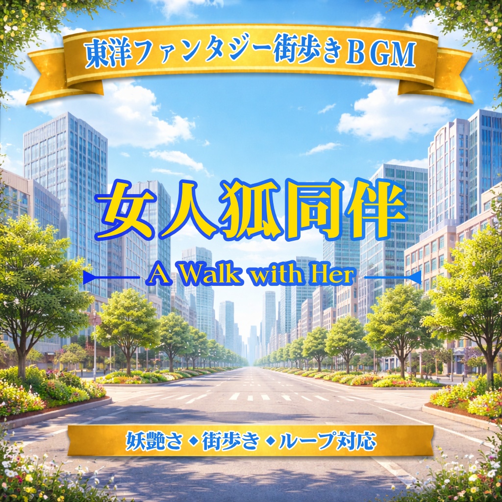 女人狐同伴｜東洋ファンタジー・妖艶×街歩きBGM【ループ対応／ゲーム・動画用】