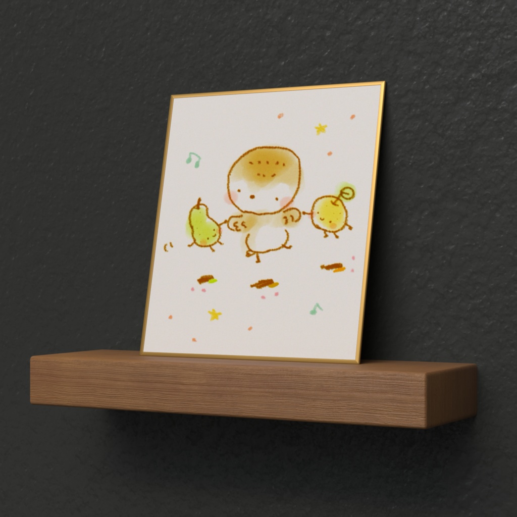 ミニ色紙¦おチュンと梨くん