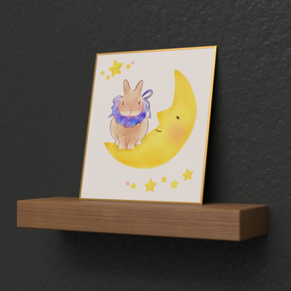 ミニ色紙¦モカたんa月