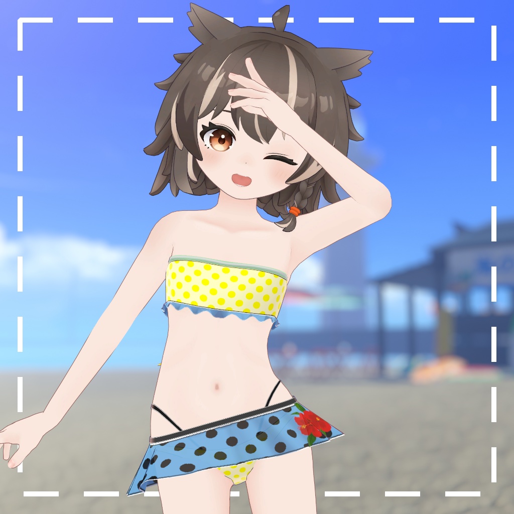 水玉水着 for Aulka