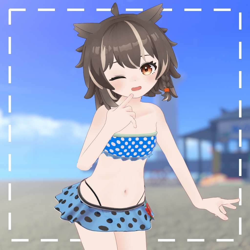 水玉水着 for Aulka