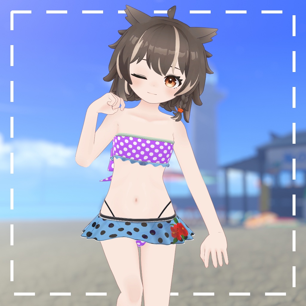 水玉水着 for Aulka