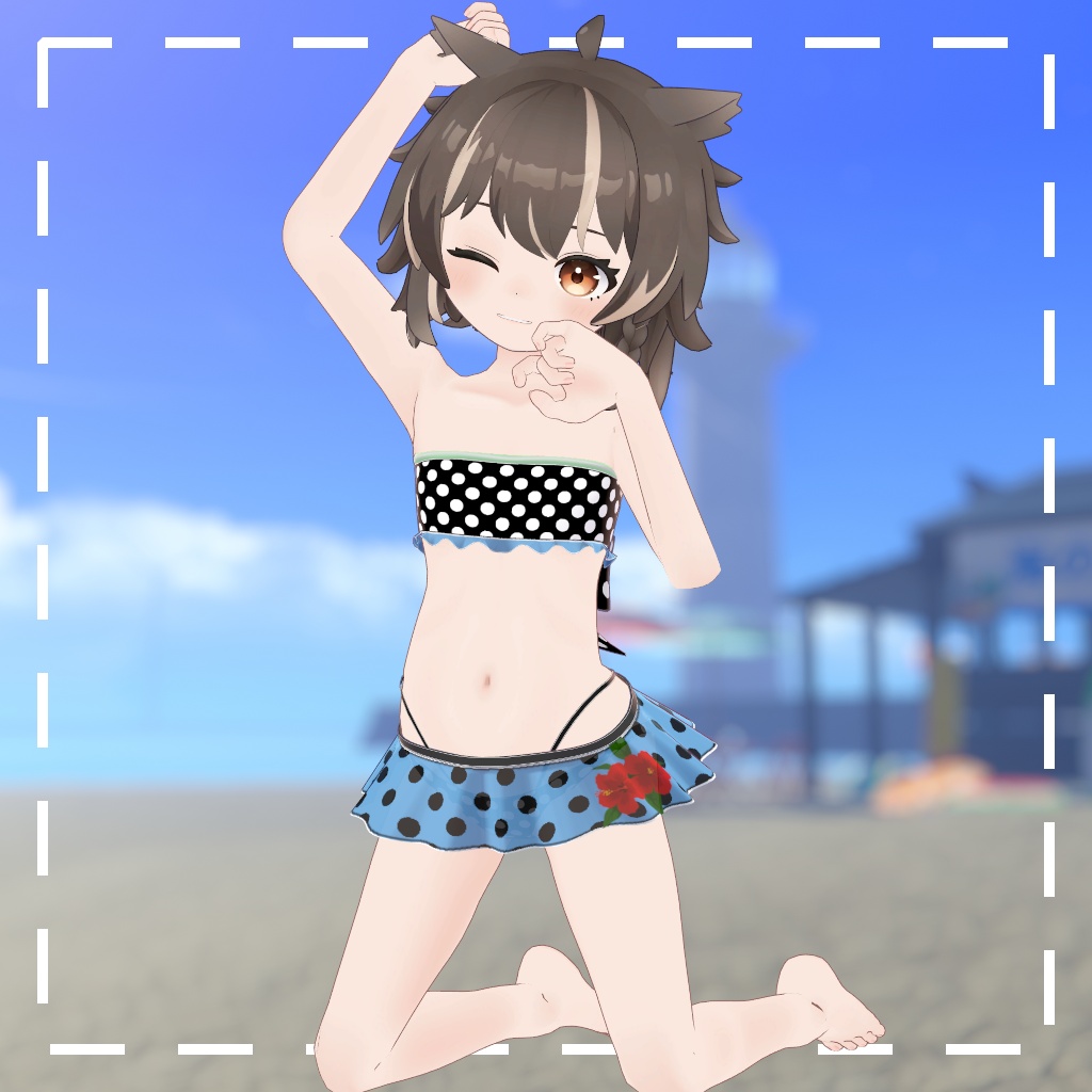 水玉水着 for Aulka