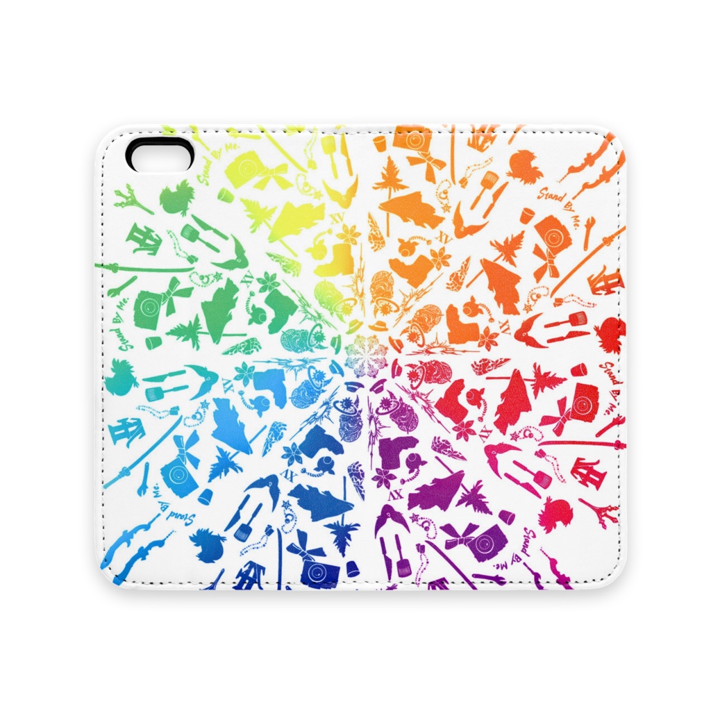 15手帳型ケース虹