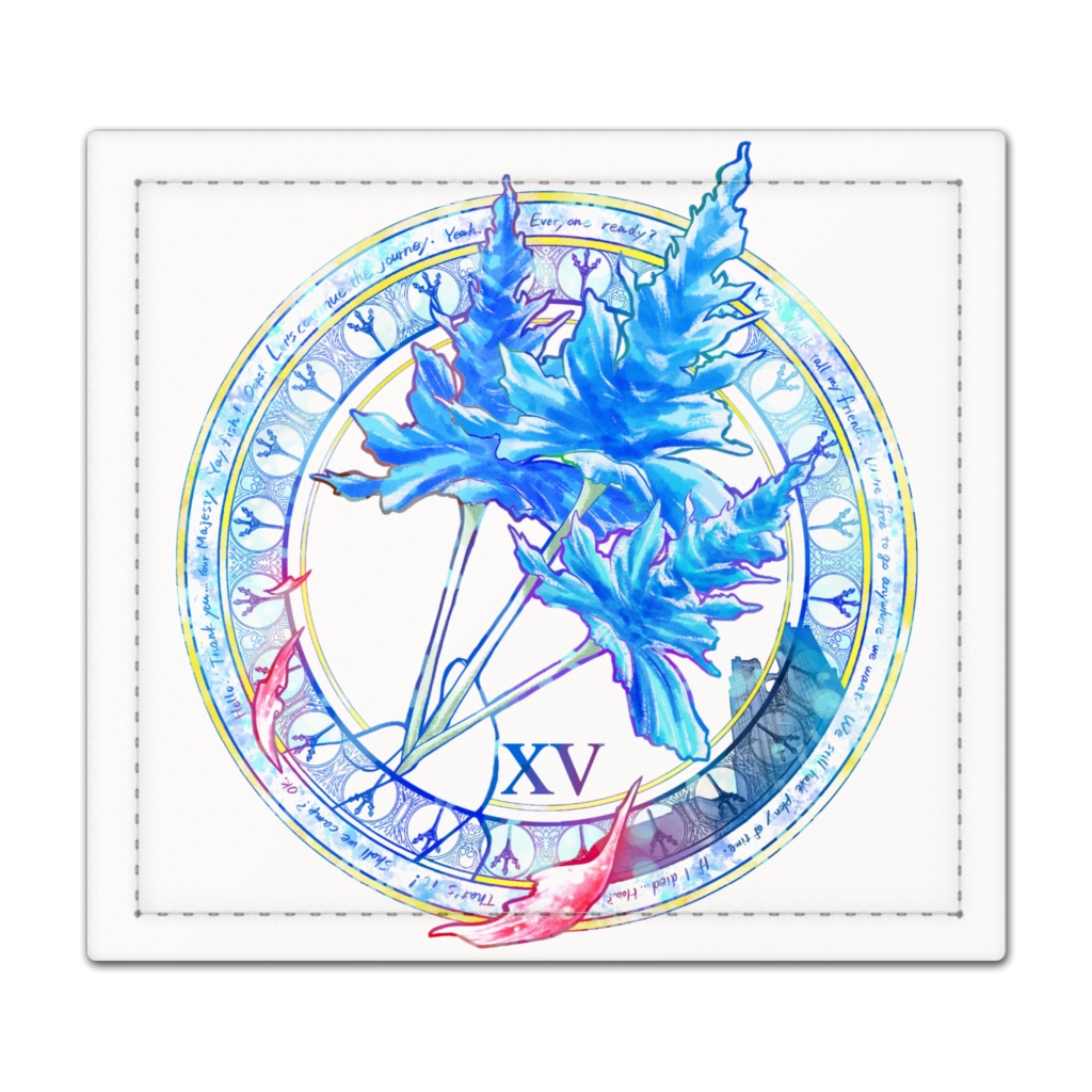 15捺印マット花105×95mm