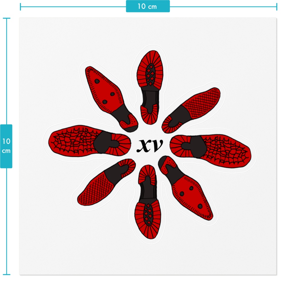 15 靴裏 ステッカー 100×100