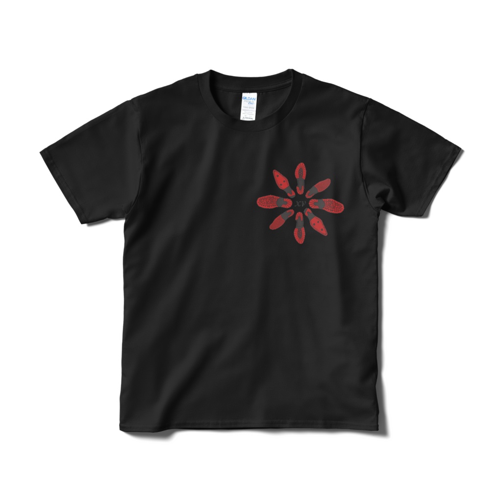 15 靴裏 Tシャツ(短納期)黒