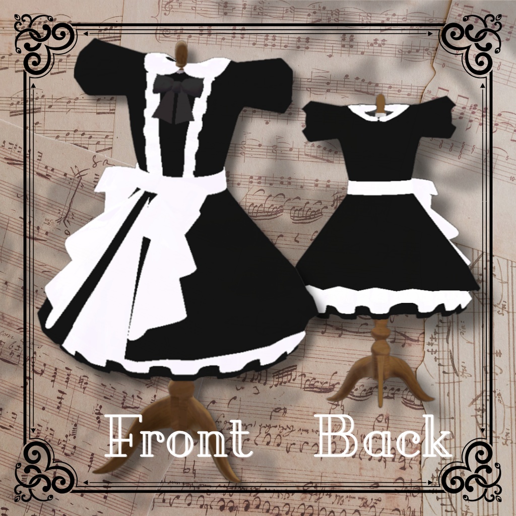 【+.。Free/練習+.。】ClassicalMonochromeDress