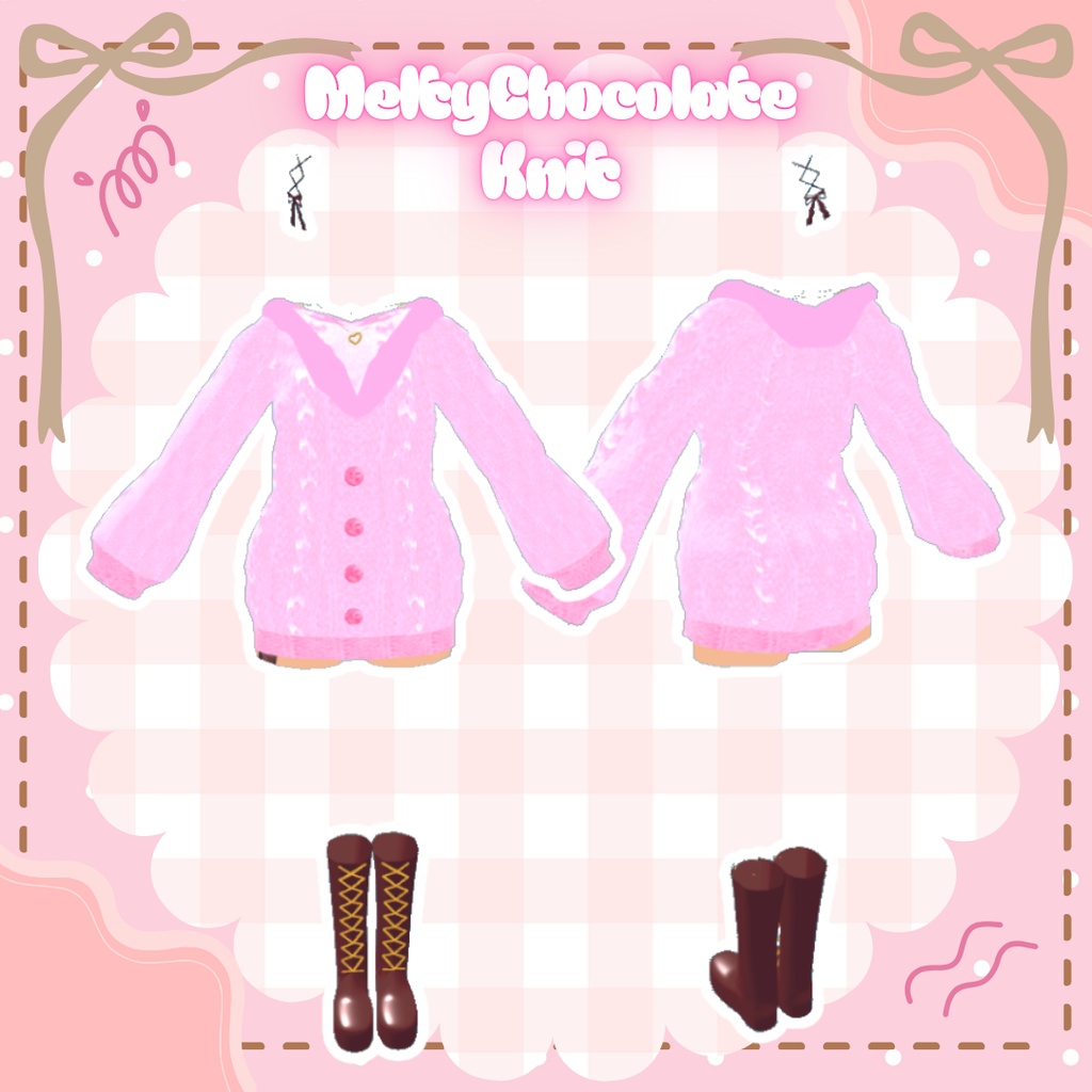 【3D衣装】MeltyChocolateKnit【全身セット】